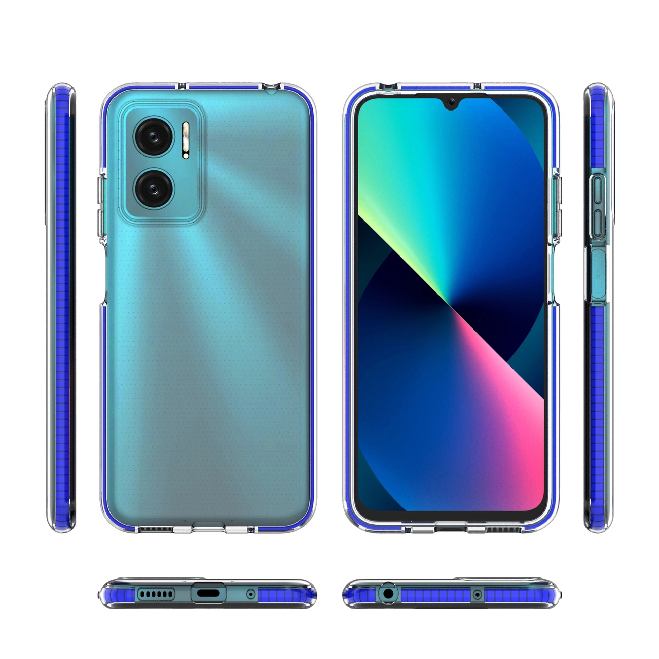 Spring Case gelinis TPU dėklas su spalvotu rėmeliu Xiaomi Redmi 10 šviesiai rožinis - Image 4