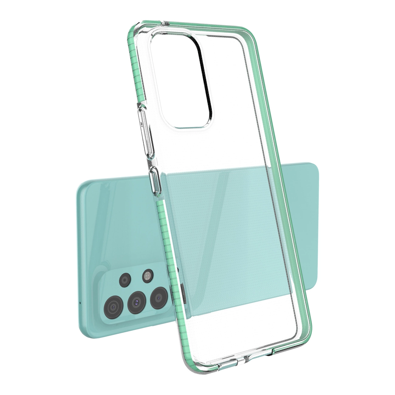 Spring Case dėklas gelinis TPU su spalvotu rėmeliu Samsung Galaxy A73 šviesiai rožinis - Image 3