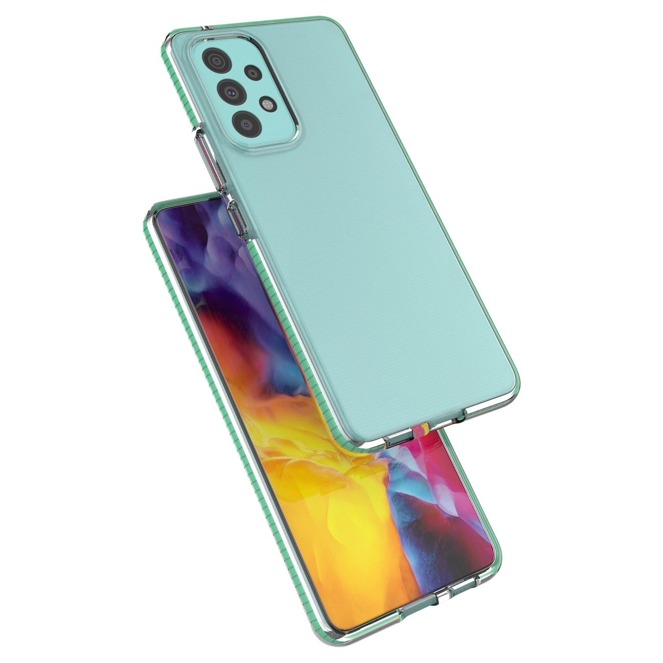 Spring Case dėklas gelinis TPU su spalvotu rėmeliu Samsung Galaxy A73 šviesiai rožinis - Image 4