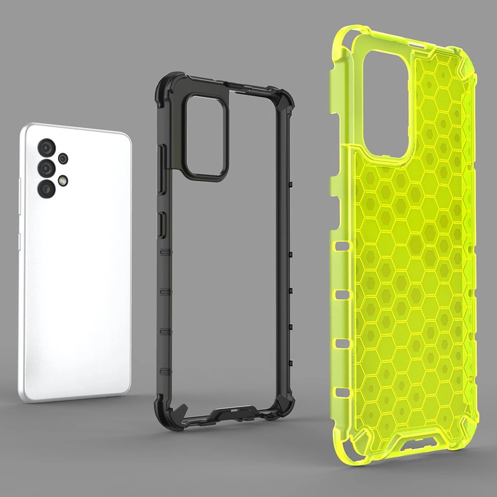 Honeycomb dėklas šarvuotas su gelio rėmeliu Samsung Galaxy A03s (166.5) juodas - Image 8