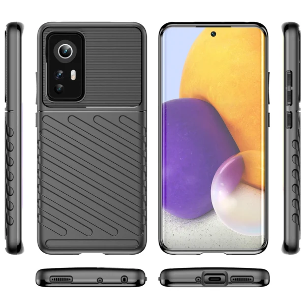 Thunder Case lanksčias šarvuotas dėklas Xiaomi 12 / 12X juodas - Image 8