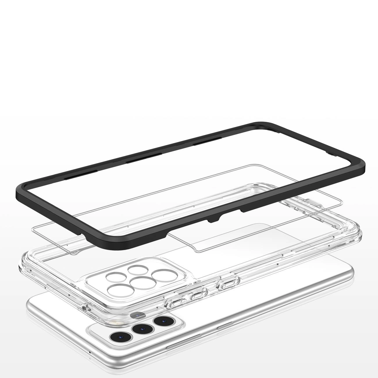 Clear 3in1 Case Samsung Galaxy A13 5G rėmelio gelio dėklas juodas - Image 5