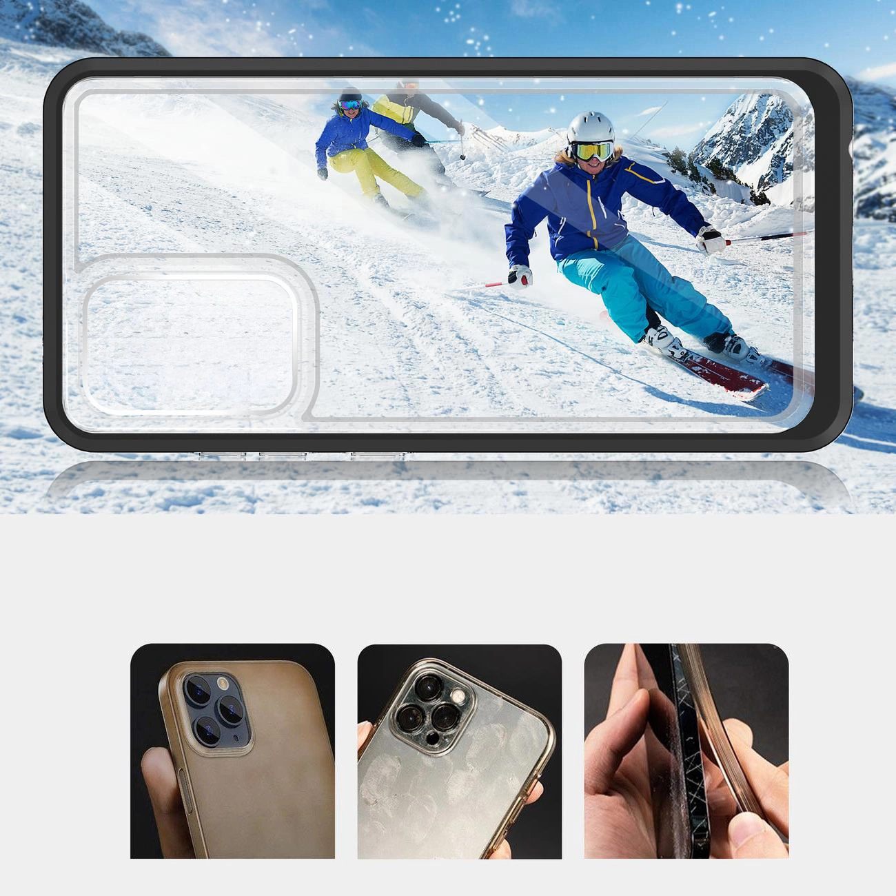 Clear 3in1 Case Samsung Galaxy A53 5G rėmelio gelio dėklas juodas - Image 3