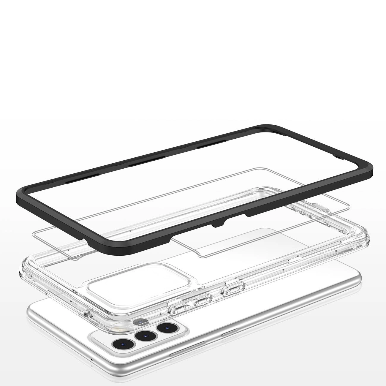 Clear 3in1 Case Samsung Galaxy A53 5G rėmelio gelio dėklas juodas - Image 2