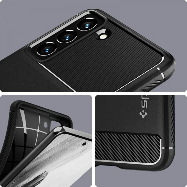 Spigen Rugged Armor dėklas Samsung Galaxy S21 FE - matinė juoda - Image 8