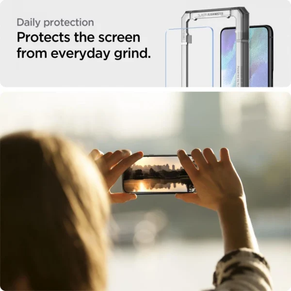 Spigen ALM Glas.tR grūdintas stiklas Samsung Galaxy S21 FE - 2 vnt. - Image 3