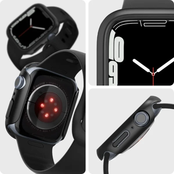 Spigen Thin Fit dėklas Apple Watch 7 / 8 (45mm) - juodas - Image 17