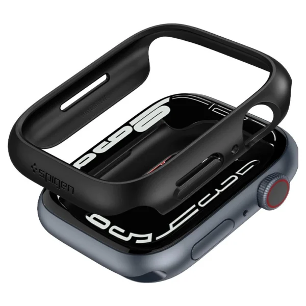 Spigen Thin Fit dėklas Apple Watch 7 / 8 (45mm) - juodas - Image 10