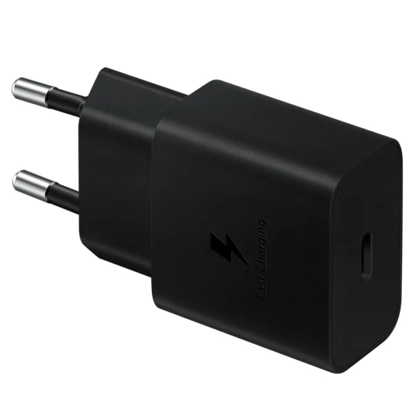 Samsung EP-T1510XBEGEU 15W PD USB-C AFC sieninis įkroviklis su USB-C kabeliu - juodas - Image 2