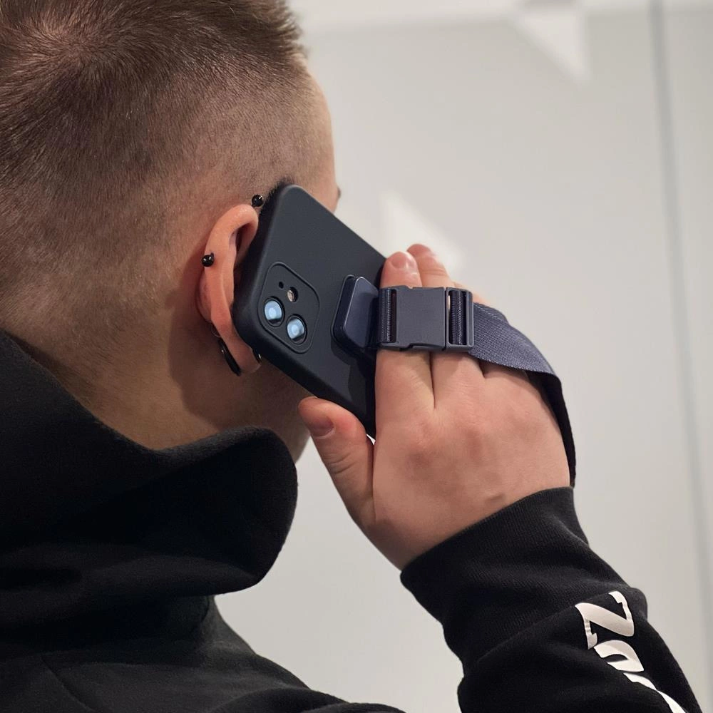 Rope Case silikoninis dėklas su dirželiu Xiaomi Redmi Note 11 Pro tamsiai mėlynas - Image 17