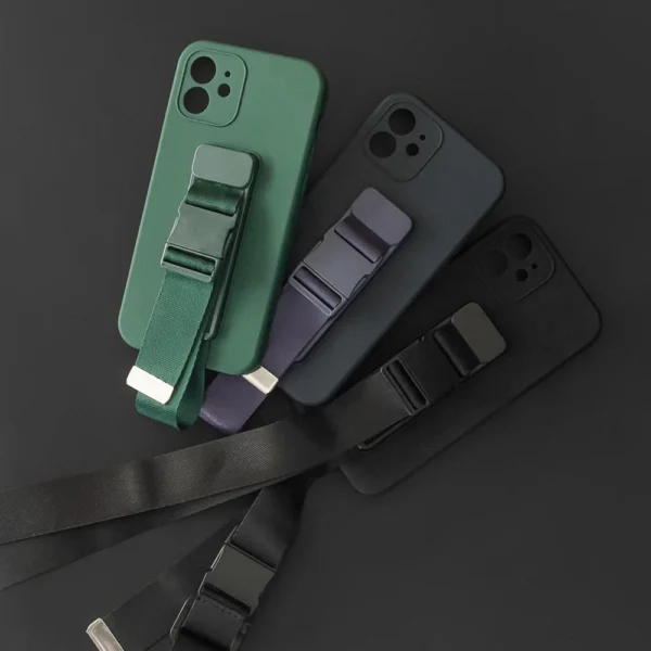 Rope Case silikoninis dėklas su dirželiu Samsung Galaxy S22 Ultra raudonas - Image 14
