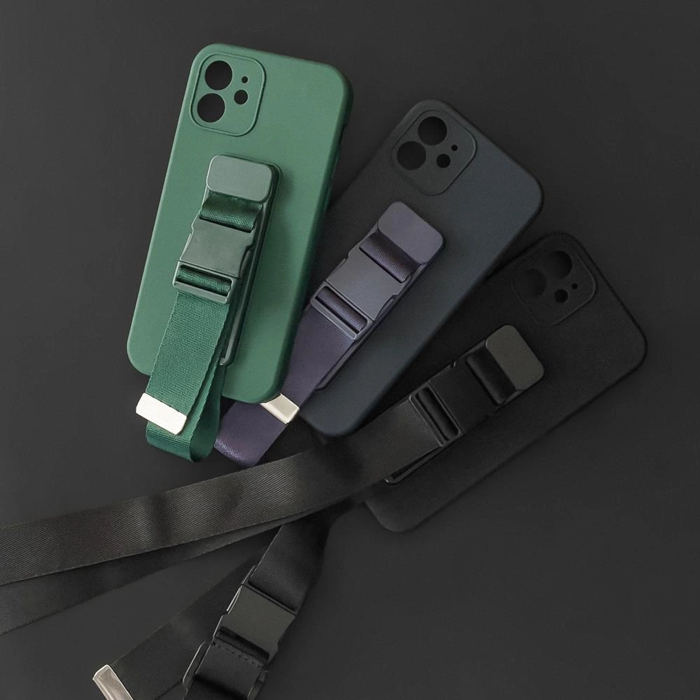 Rope Case silikoninis dėklas su dirželiu Samsung Galaxy S22 + (S22 Plus) juodas - Image 13