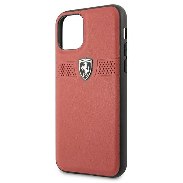 Ferrari FEOBAHCN58RE iPhone 11 Pro 5,8" raudonas/red kietas dėklas Off Track Leather - Image 3