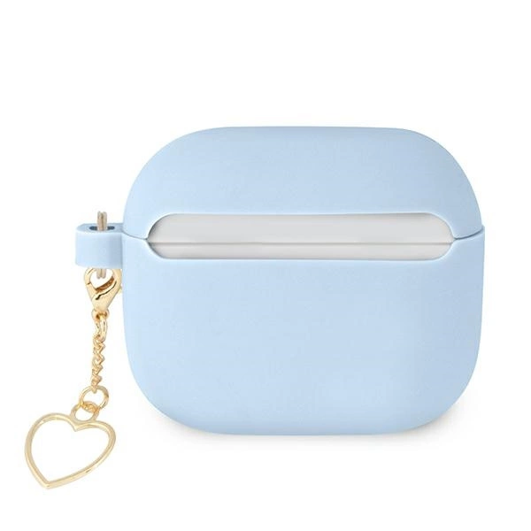 Guess GUA3LSCHSB AirPods 3 dėklas mėlynas/blue Silicone Charm Heart Collection - Image 2