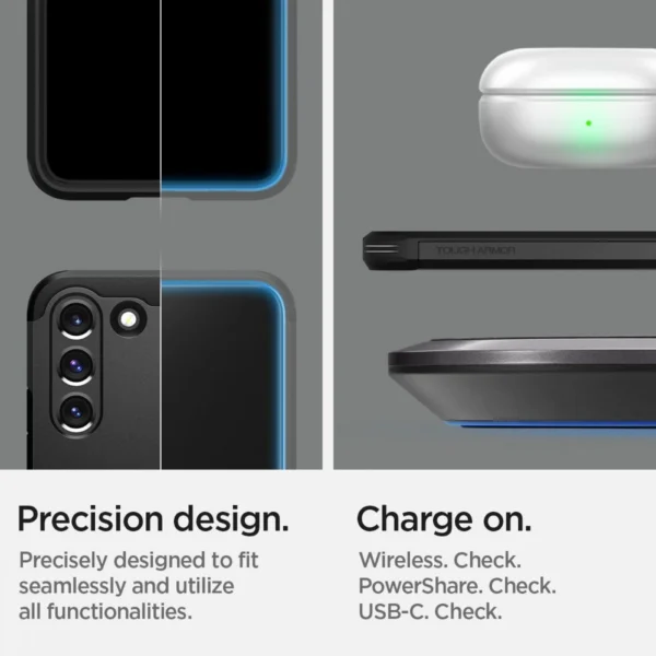Spigen Tough Armor dėklas Samsung Galaxy S22 - juodas - Image 11