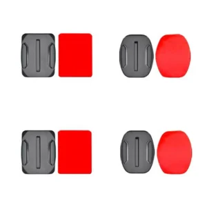 A set of flat and rounded mounting bases for GoPro