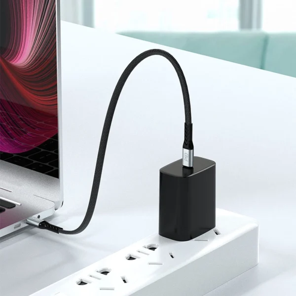 Dudao L10C USB-C – USB-C PD laidas 100W 5A 0,23m – juodas - Image 3