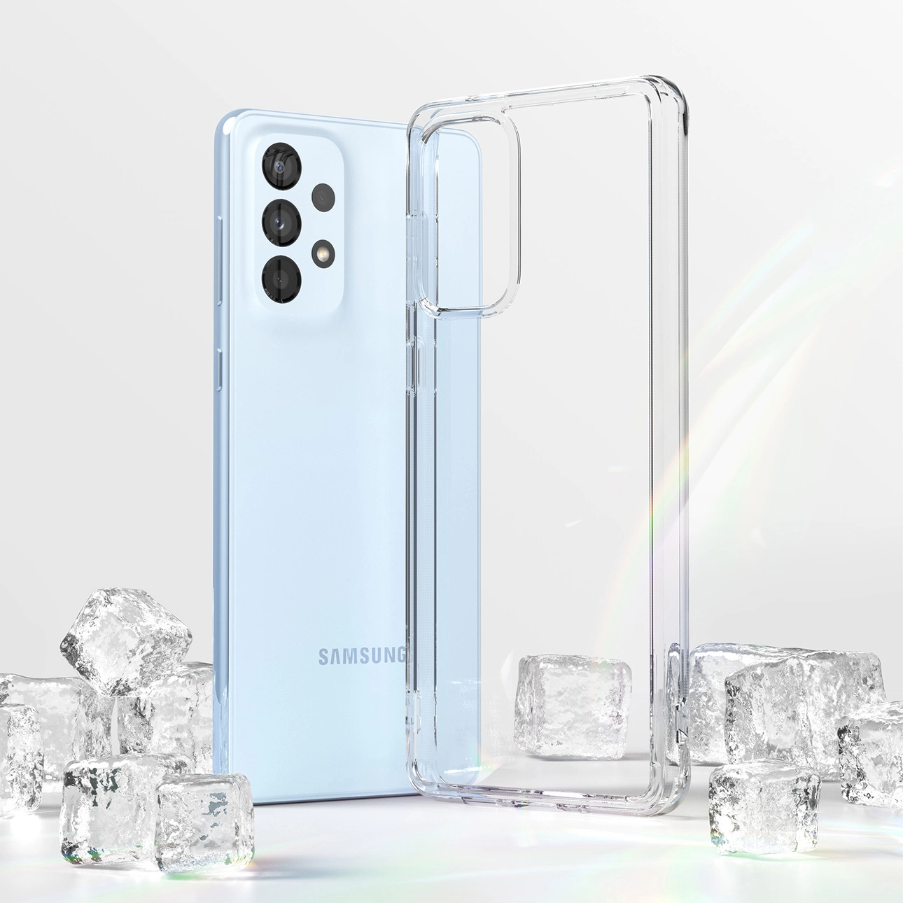 Ringke Fusion TPU dėklas su rėmeliu Samsung Galaxy A73 skaidrus - Image 3