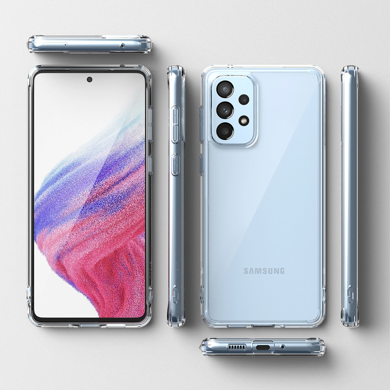 Ringke Fusion TPU dėklas su rėmeliu Samsung Galaxy A73 skaidrus - Image 8