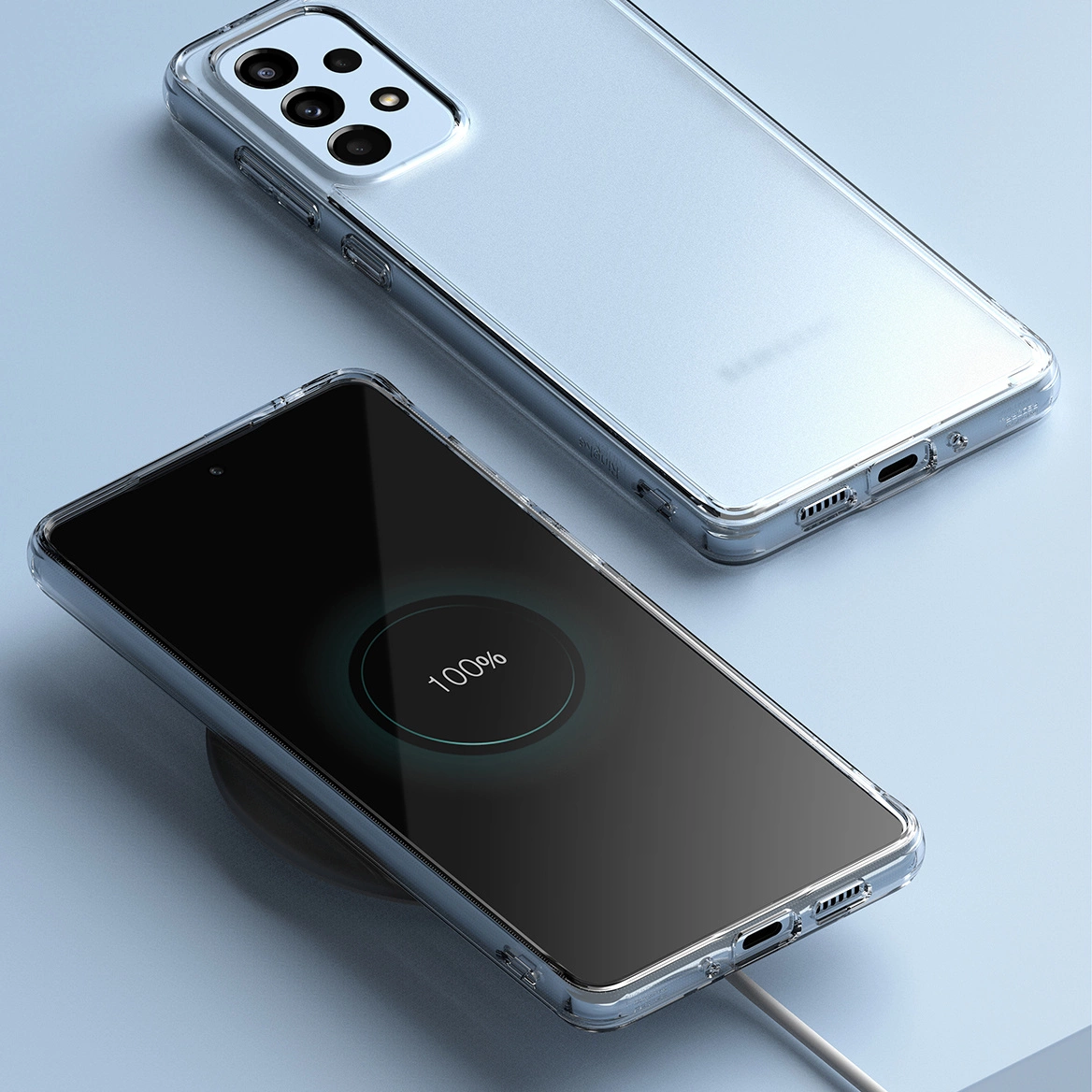 Ringke Fusion Matte TPU dėklas su permatomu geliniu rėmeliu Samsung Galaxy A73 - Image 7