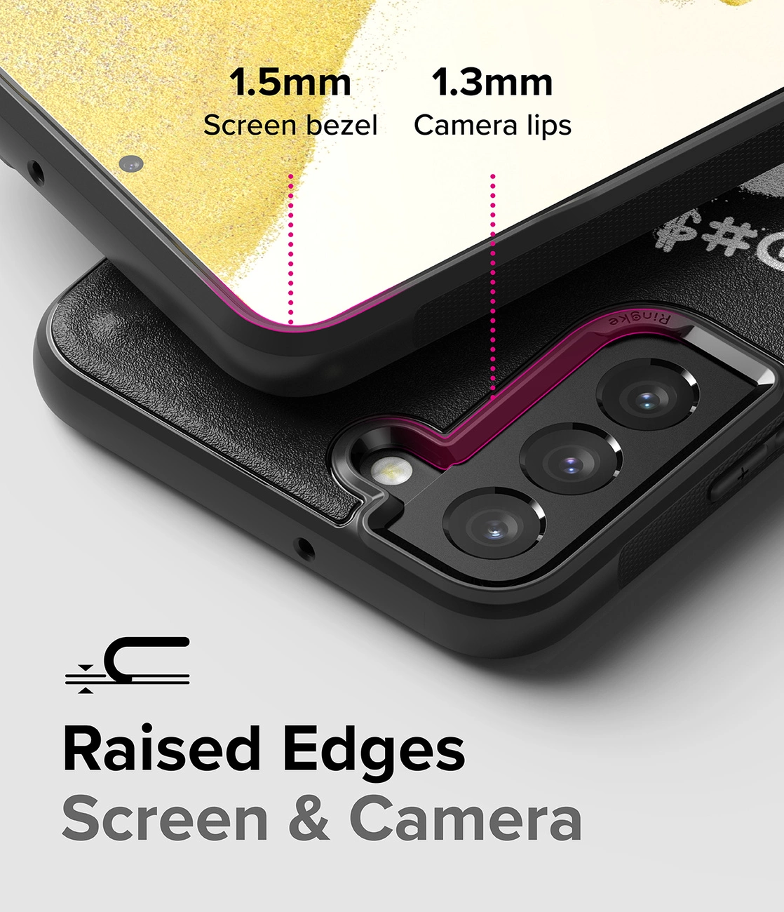 Ringke Onyx Design tvirtas dėklas Samsung Galaxy S22+ (S22 Plus) juodas (X) - Image 2