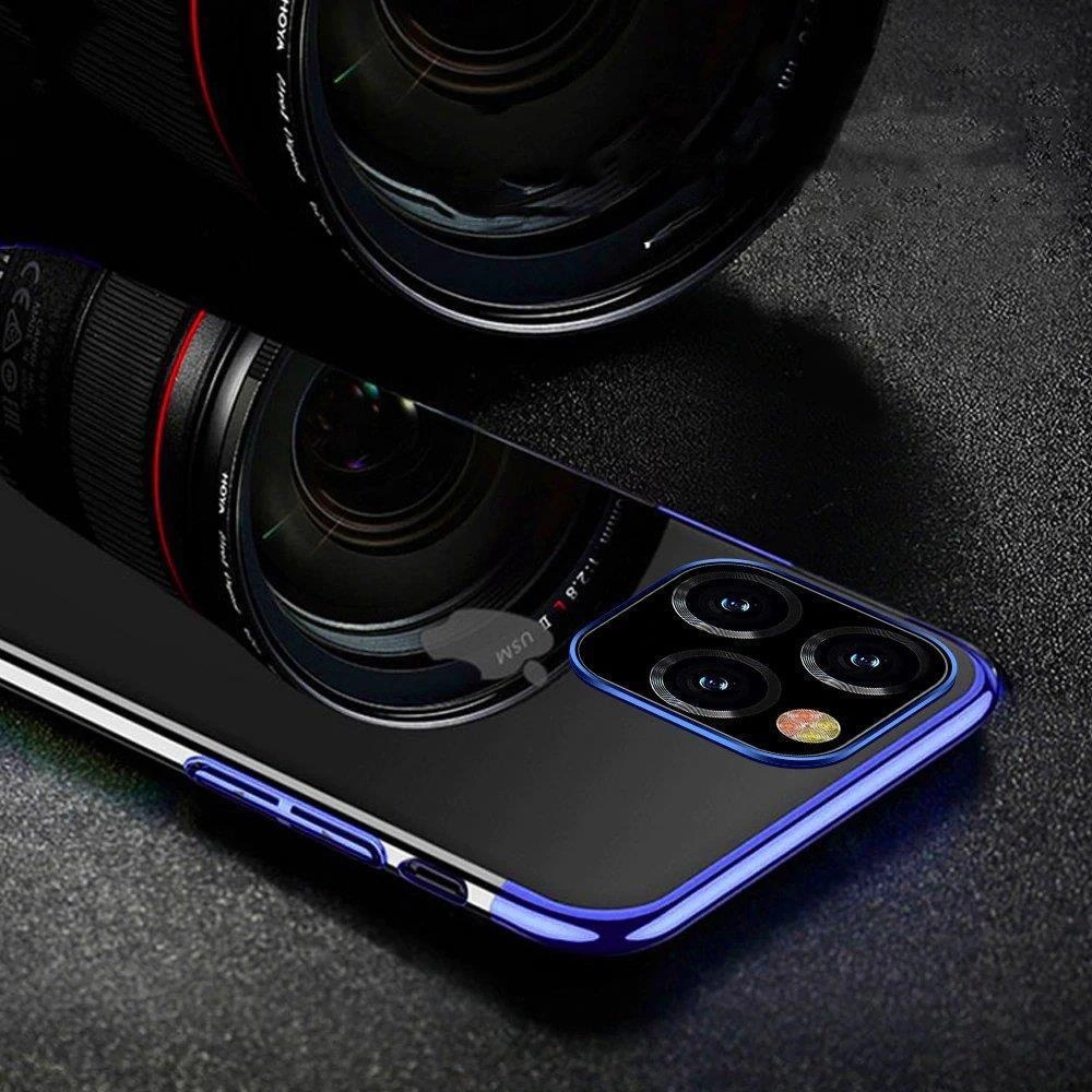 Skaidrus TPU gelio dėklas su metaliniu rėmeliu Samsung Galaxy S22+ (S22 Plus) raudonas - Image 2