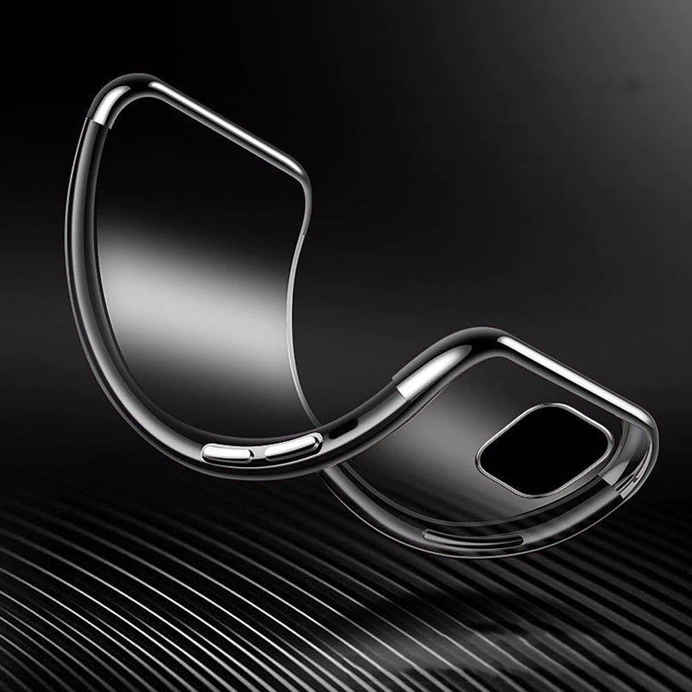 Skaidrus TPU gelio dėklas su metaliniu rėmeliu Samsung Galaxy S22+ (S22 Plus) raudonas - Image 9