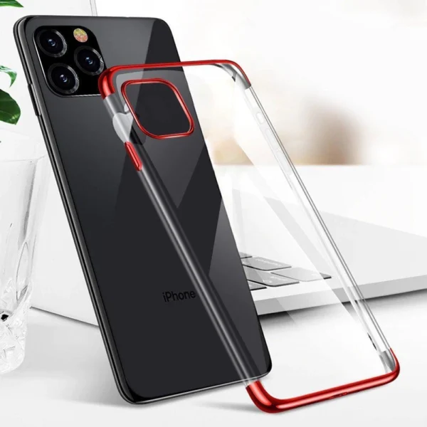 Skaidrus gelio dėklas su metaliniu rėmeliu Xiaomi Redmi Note 11 Pro 5G / 11 Pro juodas - Image 7