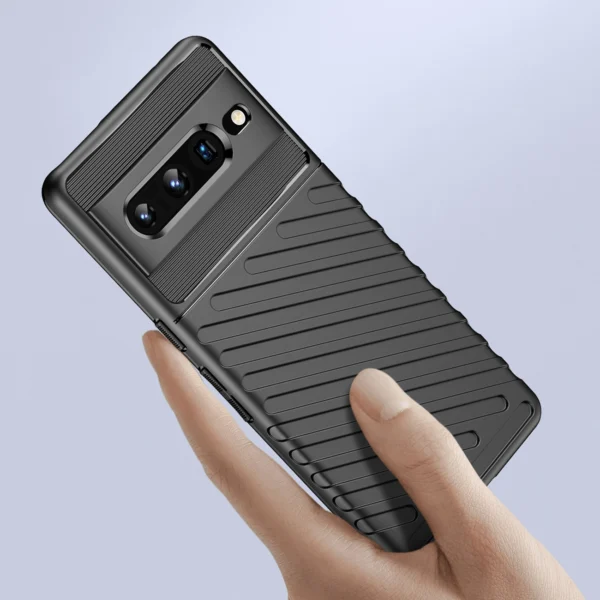 Thunder dėklas lanksčiu armuotu paviršiumi Google Pixel 7 Pro juodas - Image 2