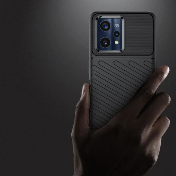 Thunder dėklas lanksčiu armuotu paviršiumi Realme 9 Pro+ (9 Pro Plus) juodas - Image 3