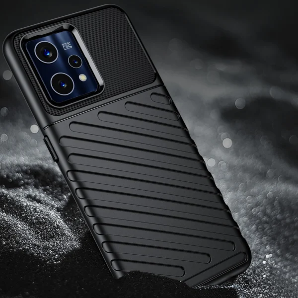 Thunder dėklas lanksčiu armuotu paviršiumi Realme 9 Pro+ (9 Pro Plus) juodas - Image 5