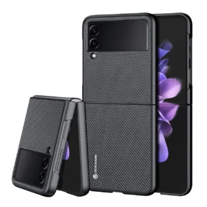 Dux Ducis Fino case is nylon covered Samsung Galaxy Z Flip 3 black