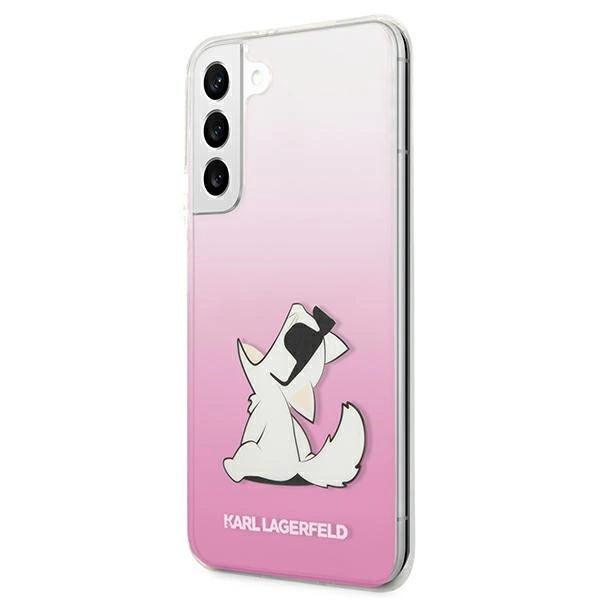 Karl Lagerfeld KLHCS22MCFNRCPI S22+ S906 kietasis dėklas rožinis/pink Choupette Eat - Image 2