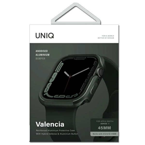 Uniq Valencia dėklas Apple Watch 4/5/6/7/8/SE/SE2 45/44mm - žalias - Image 3