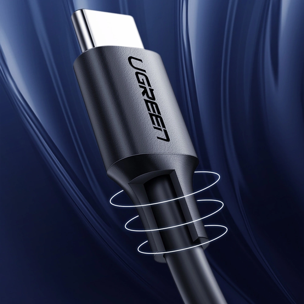 Ugreen US286 USB-C - USB-C PD QC 3A 480Mb/s kabelis 2m - juodas - Image 9
