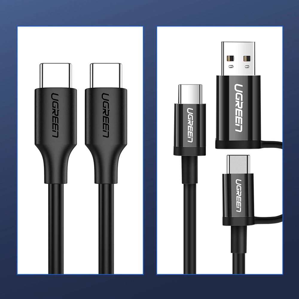 Ugreen US286 USB-C - USB-C PD QC 3A 480Mb/s kabelis 2m - juodas - Image 10
