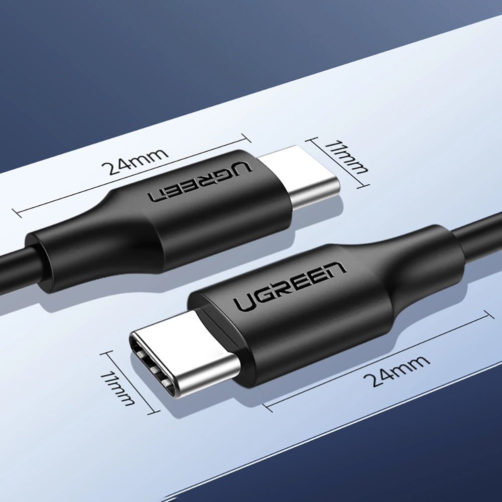 Ugreen US286 USB-C - USB-C PD QC 3A 480Mb/s kabelis 2m - juodas - Image 11