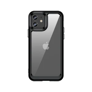Outer Space Case for iPhone 12 hard cover with a gel frame black