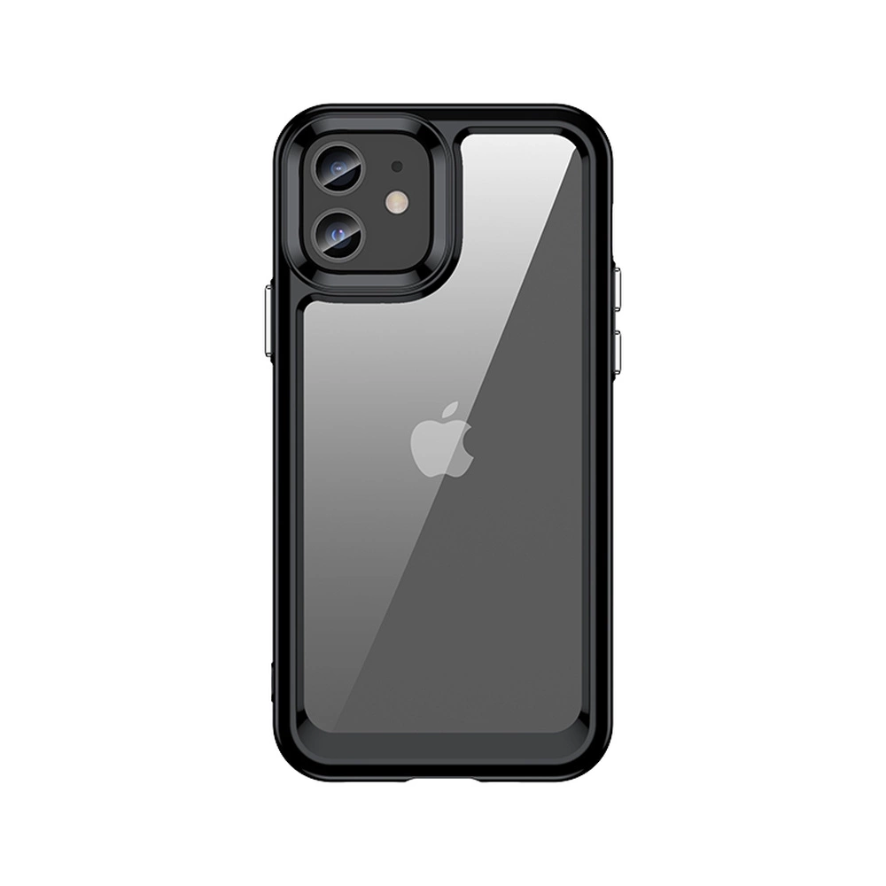 Outer Space Case for iPhone 12 hard cover with a gel frame black