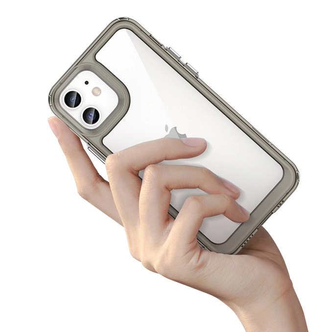 Outer Space dėklas iPhone 12 kietas su geliniu rėmeliu juodas - Image 10