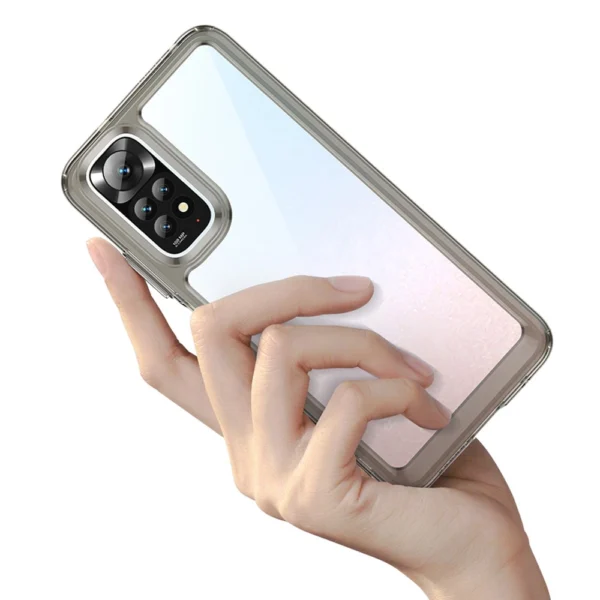Outer Space dėklas Xiaomi Redmi Note 11 kietas su geliniu rėmeliu raudonas - Image 5