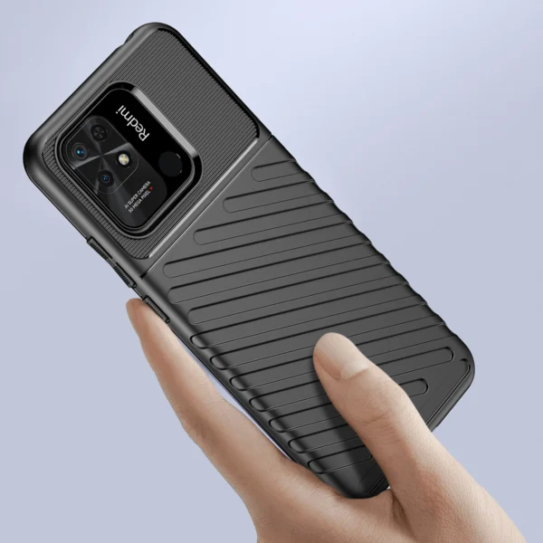 Thunder dėklas lanksčias šarvuotas Xiaomi Redmi 10C juodas - Image 2