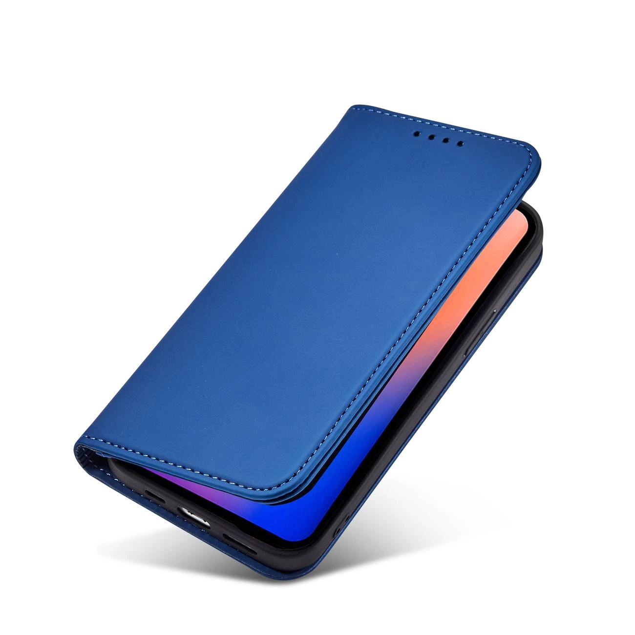 Magnetinis kortelių dėklas iPhone 12 Pro Max dėklas su kortelių laikikliu mėlynas - Image 8
