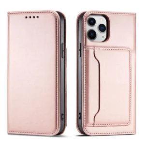 Magnet Card Case for iPhone 12 Pro Max Pouch Card Wallet Card Holder Pink