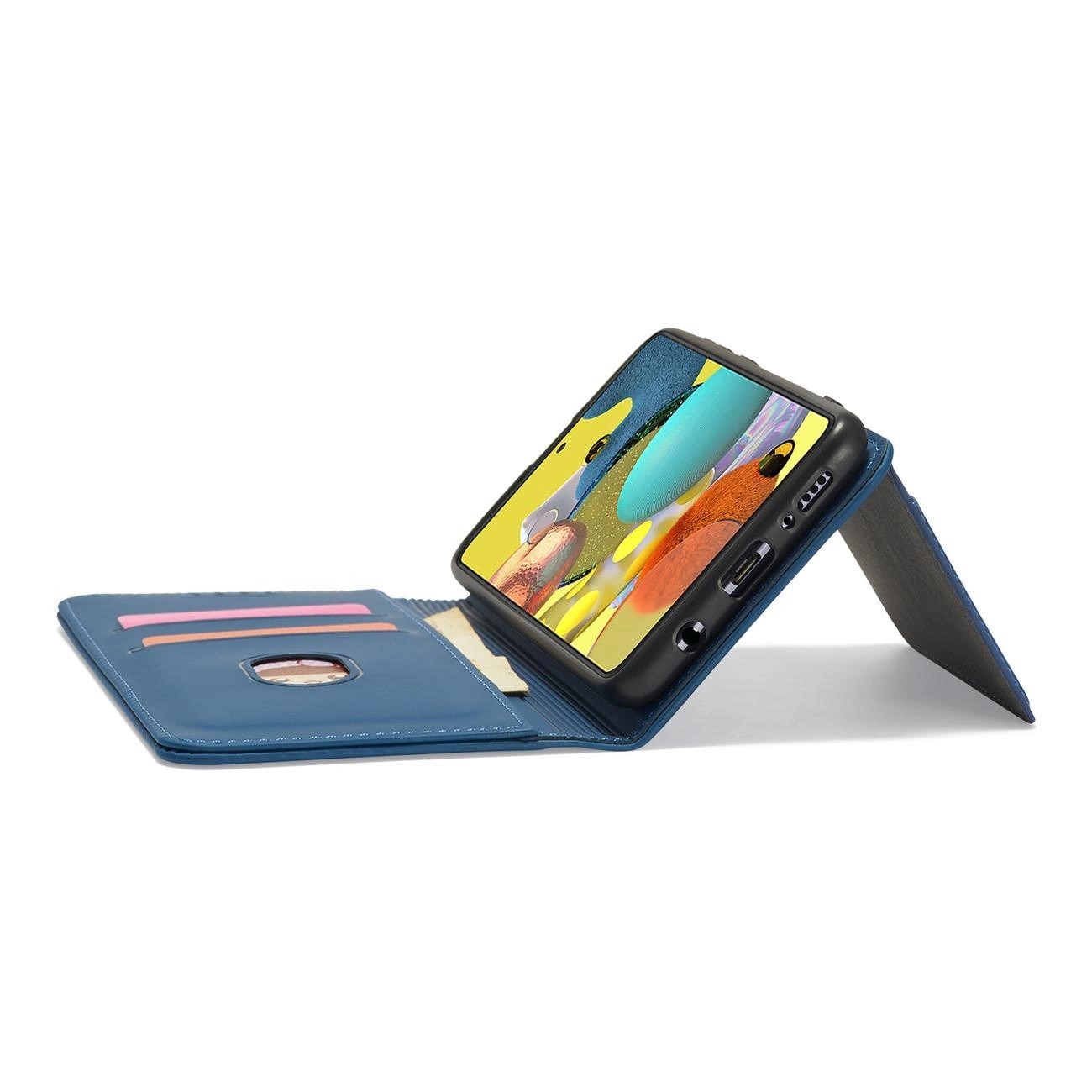 Magnetinis kortelių dėklas Samsung Galaxy A13 5G dėklas su kortelių laikikliu mėlynas - Image 10