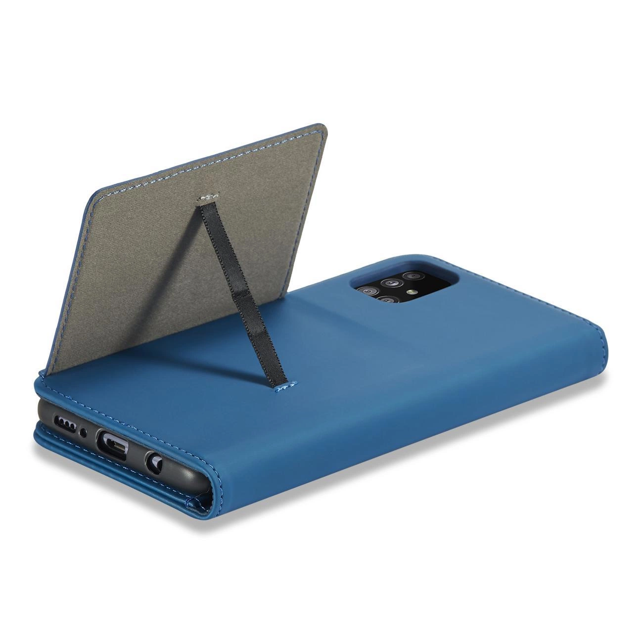 Magnetinis kortelių dėklas Samsung Galaxy A13 5G dėklas su kortelių laikikliu mėlynas - Image 12