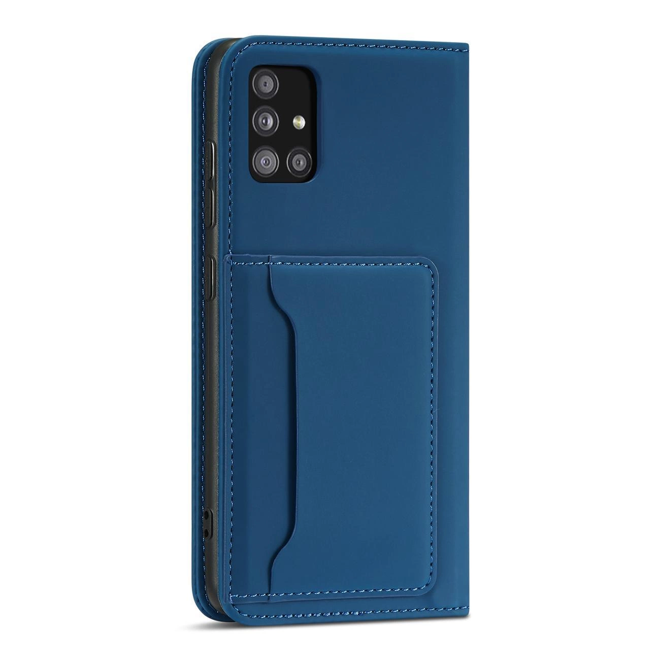 Magnetinis kortelių dėklas Samsung Galaxy A13 5G dėklas su kortelių laikikliu mėlynas - Image 6
