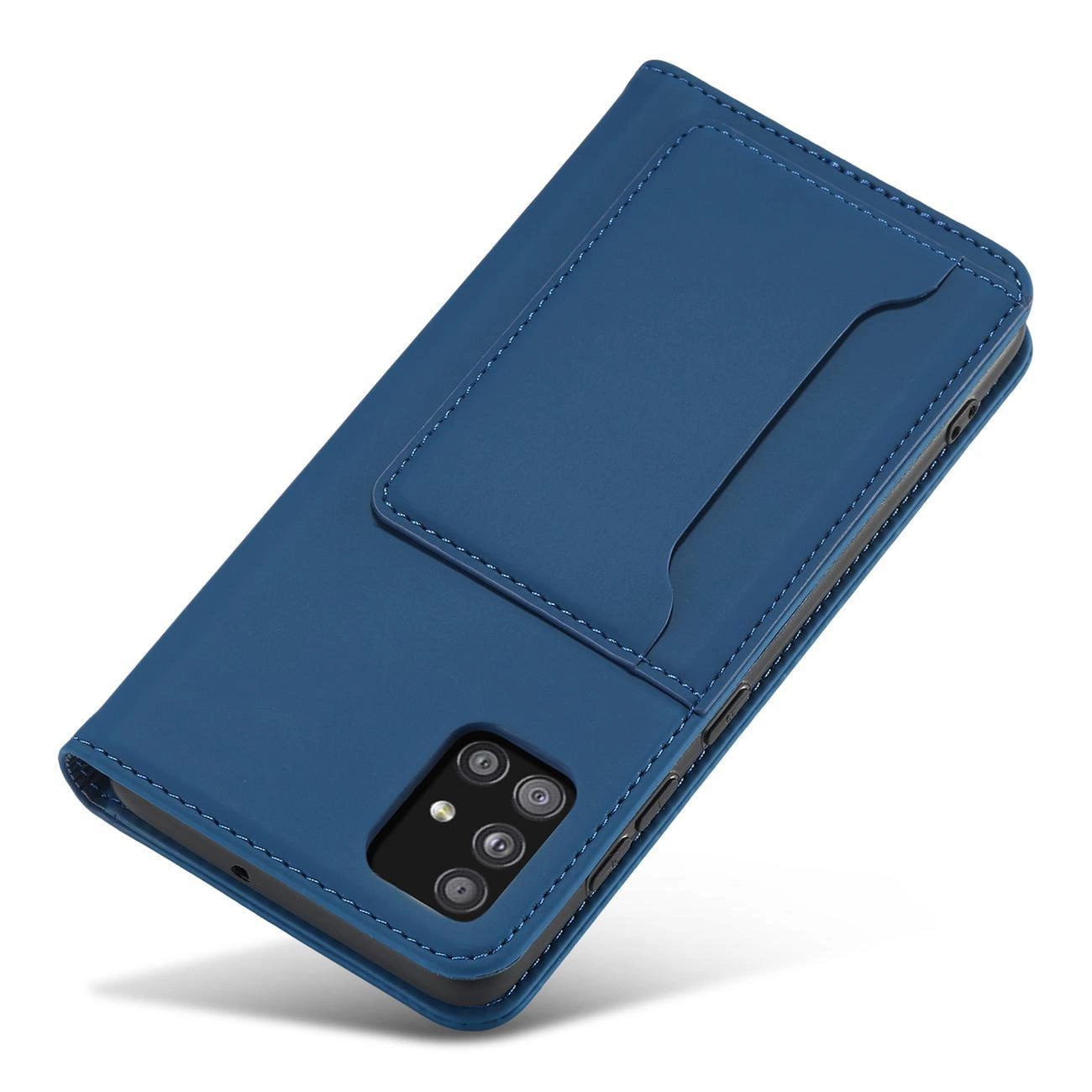 Magnetinis kortelių dėklas Samsung Galaxy A13 5G dėklas su kortelių laikikliu mėlynas - Image 7