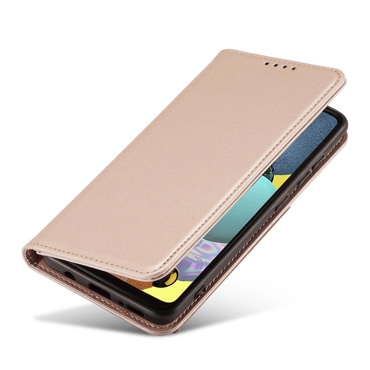Magnetinis kortelių dėklas Xiaomi Redmi Note 11 Pro piniginė kortelių laikiklis rožinė - Image 6