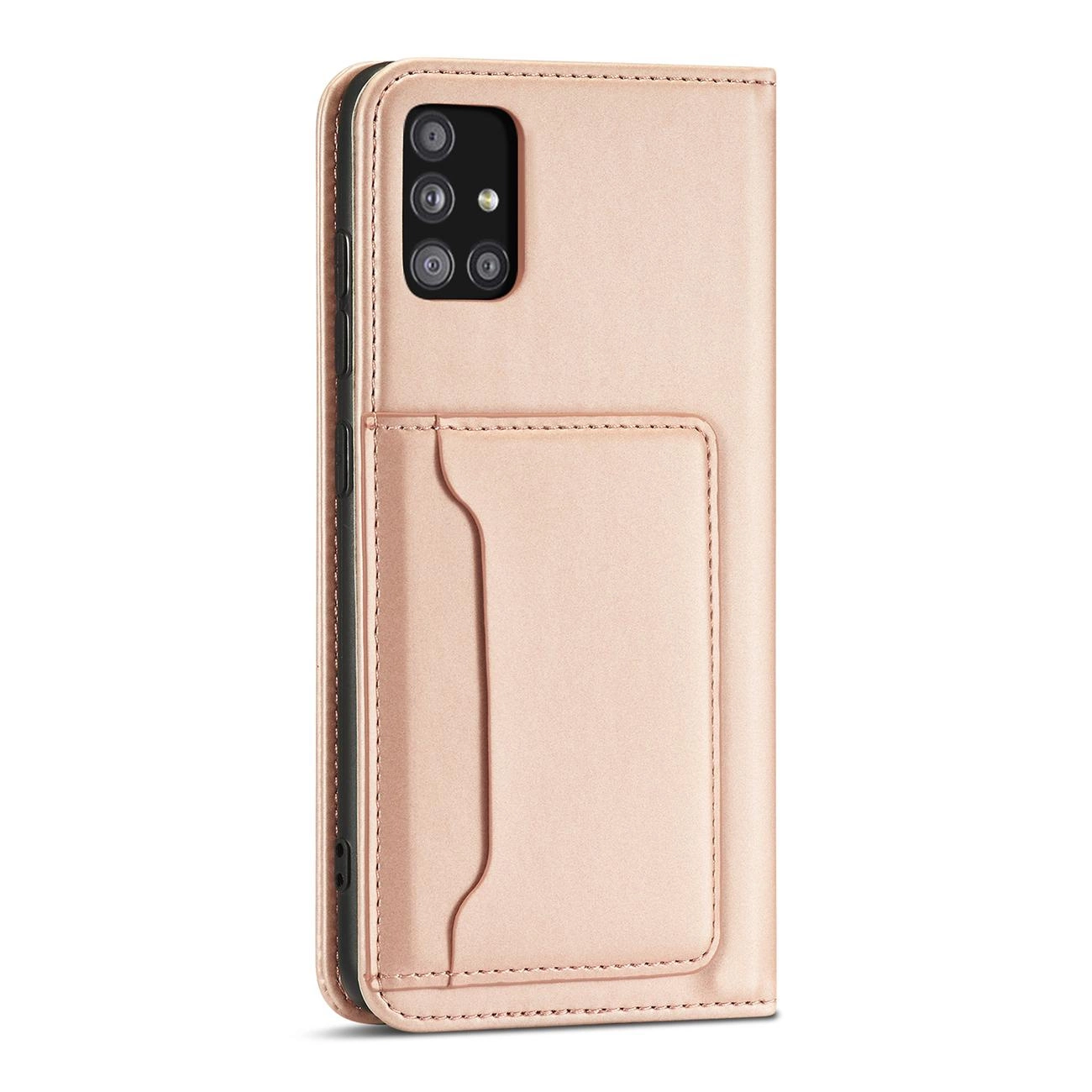 Magnetinis kortelių dėklas Xiaomi Redmi Note 11 Pro piniginė kortelių laikiklis rožinė - Image 7